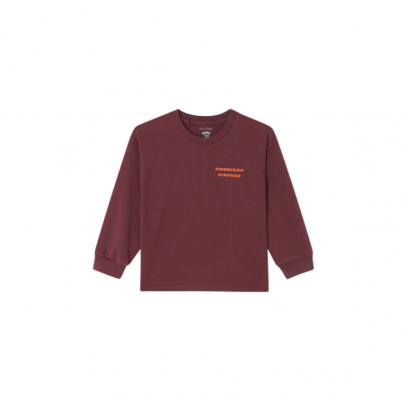 T-shirt enfant Fizvalley  | Aubergine vintage - American Vintage Kids