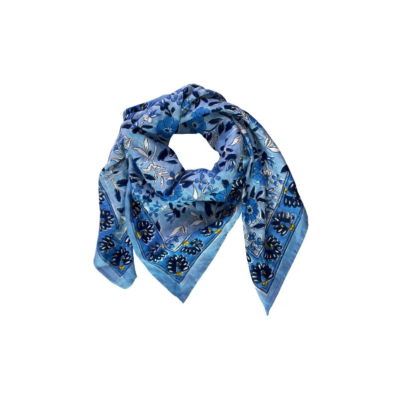 Foulard Paon 100 x 100 | Arctique