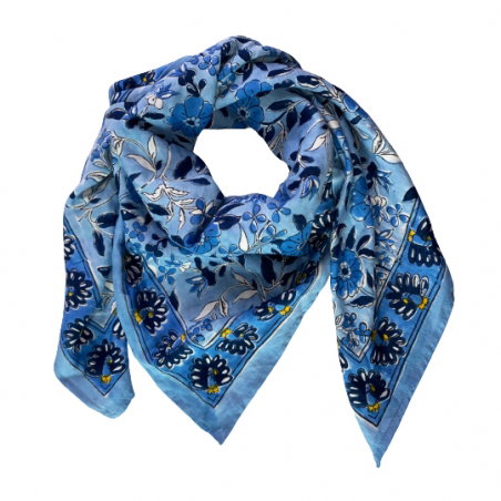 Foulard Paon 100 x 100 | Arctique - Little cecile