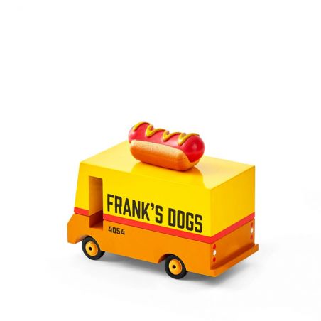 Hot Dog Van en bois vu de profil Hot Dog Van en bois vu de profil