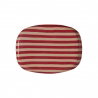 Plateau Coffee 25 cm | Rayures Bordeaux