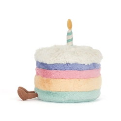 Peluche pâtisserie | Petit gâteau d'anniversaire Rainbow