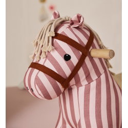 Cheval à bascule Miro | Rayures roses