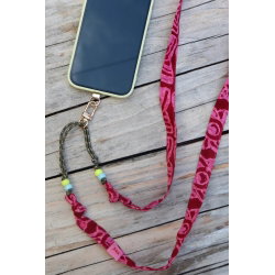 Cordon de téléphone César | Batik rose