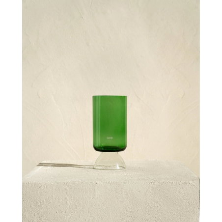 Lot de 2 verres à pied | Vert et blanc - QDB EDITIONS