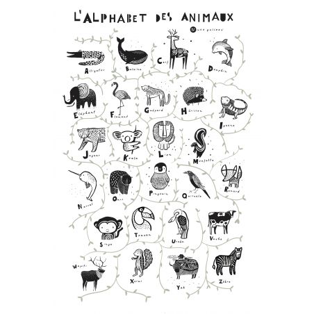 L'alphabet des animaux en tissu - Wee Gallery L'alphabet des animaux en tissu - Wee Gallery