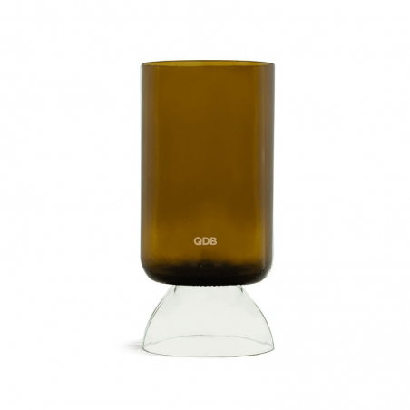 Lot de 2 verres à pied | Cannelle et blanc - QDB EDITIONS