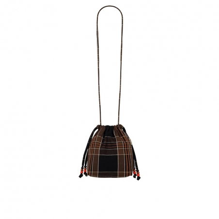 Sac Paloma | Black tartan - Rose in April
