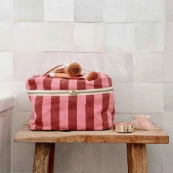 Vanity Oona | Rayures brique/rose