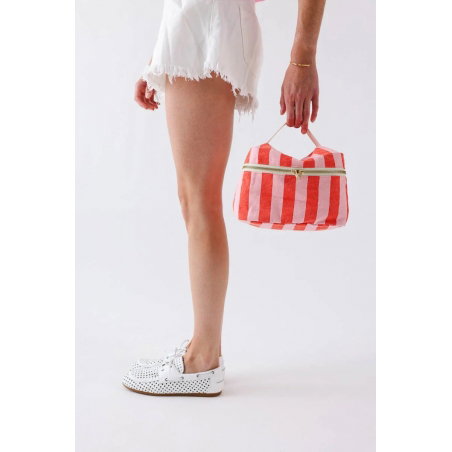 Vanity Oona | Rayures candy pink/rouge - Rose in April