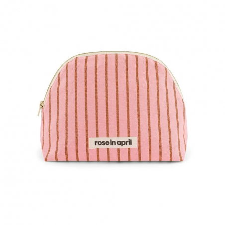 Trousse de toilette Margaux | Rayures tennis pecan/strawberry - Rose in April