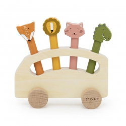 Bus en bois avec animaux pop-up - Trixie