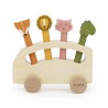 Bus en bois avec animaux pop-up