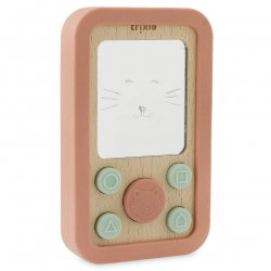 Téléphone bébé en silicone et bois - Mrs. Cat - Trixie