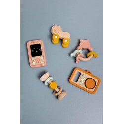 Téléphone bébé en silicone et bois - Mrs. Cat