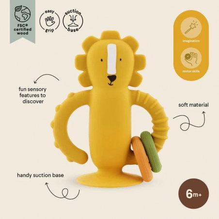 Jouet sensoriel en silicone avec ventouse | Mr. Lion - Trixie