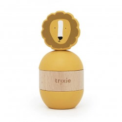 Jouet d’empilage avec hochet en bois | Mr. Lion - Trixie