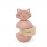 Jouet d’empilage avec hochet en bois | Mrs. Cat