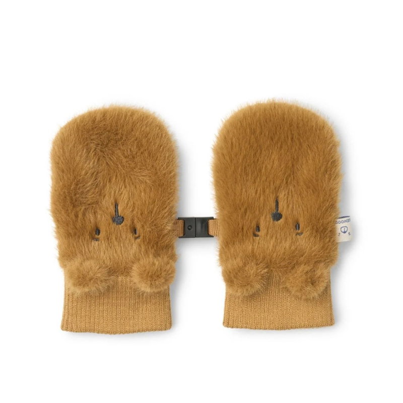 Moufles en peluche Lizzy | Golden caramel