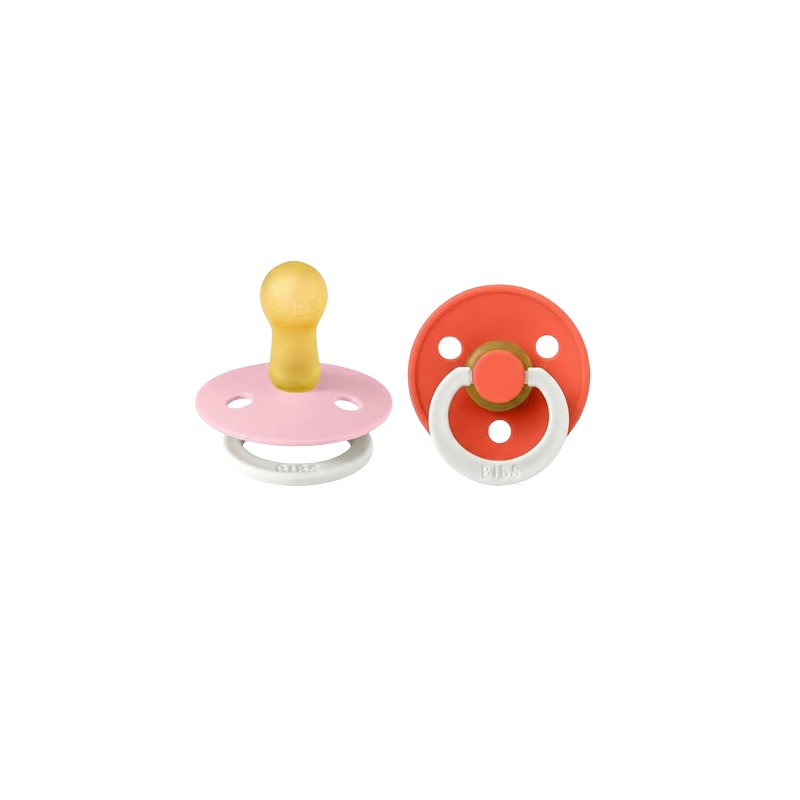 2 Tétines Nuit rondes colour | Rose et Rouge