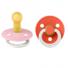 2 Tétines Nuit rondes colour | Rose et Rouge