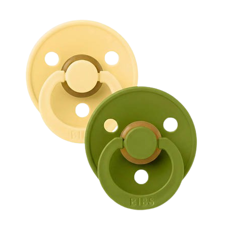 2 Tétines Bibs anatomiques | Jaune et Kaki - Bibs
