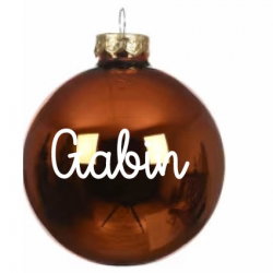 Boule de Noël personnalisée | Chocolat brillant
