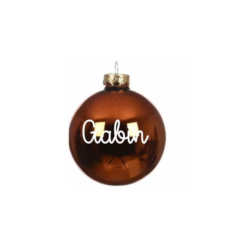 Boule de Noël personnalisée | Chocolat brillant