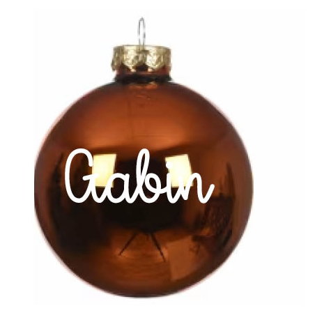 Boule de Noël personnalisée | Chocolat brillant - Little cecile