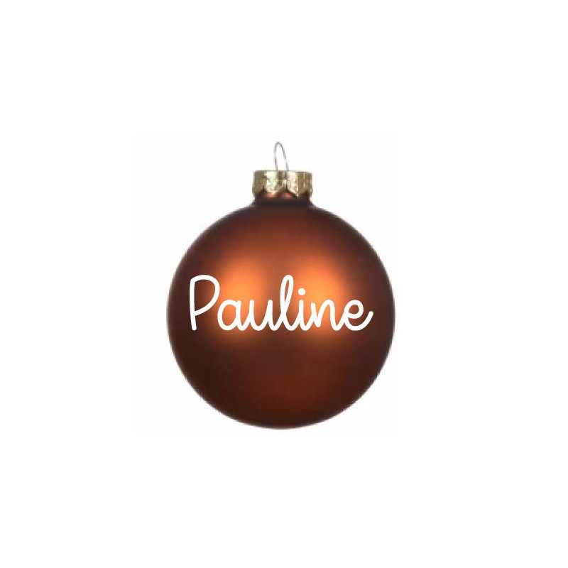 Boule de Noël personnalisée | Chocolat Mat