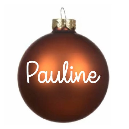 Boule de Noël personnalisée | Chocolat Mat - Little cecile