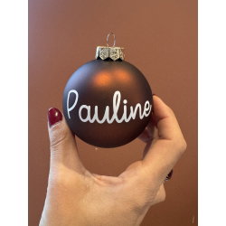 Boule de Noël personnalisée | Chocolat Mat