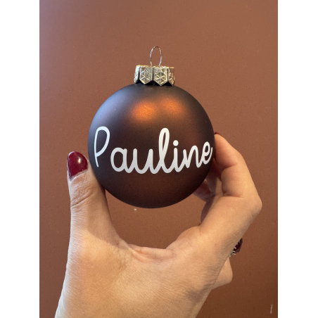 Boule de Noël personnalisée | Chocolat Mat - Little cecile