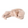 Peluche lapin couché small | Rose poudré