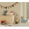 Peluche lapin couché small | Rose poudré