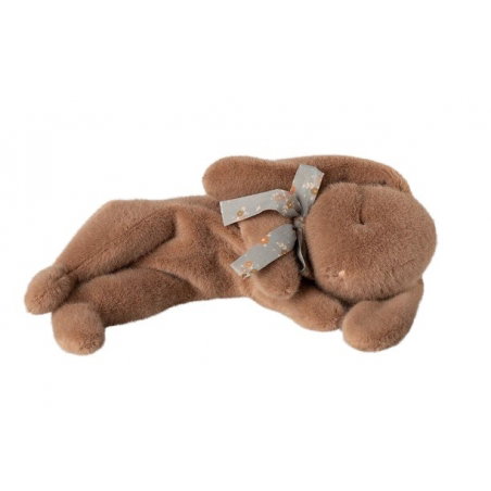 Peluche lapin couché small | Marron - Maileg