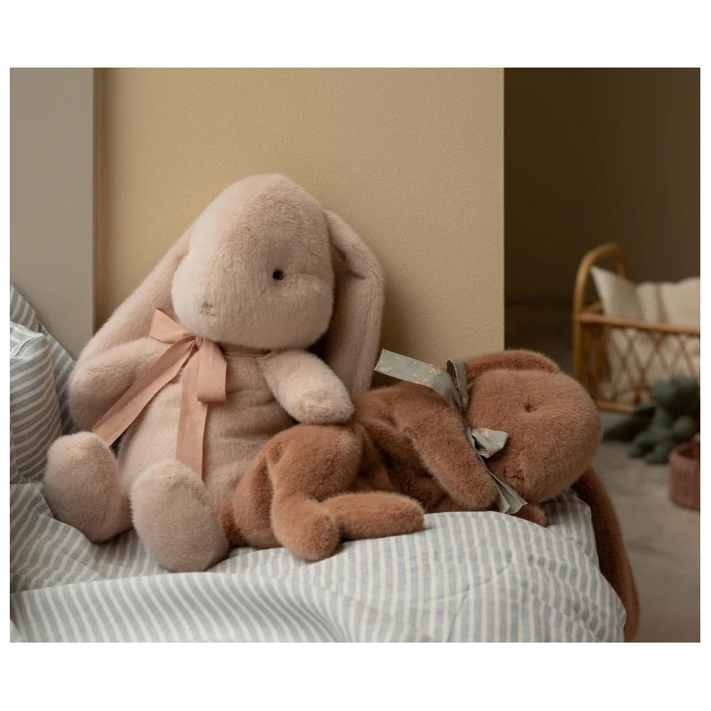 Peluche lapin couché small | Marron