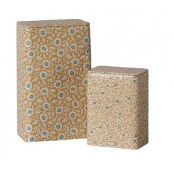 Set de boîtes en métal | Fleurs ocre/bleu - Maileg