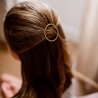 Barrette à cheveux ronde dorée