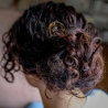 Pic à chignon métal doré