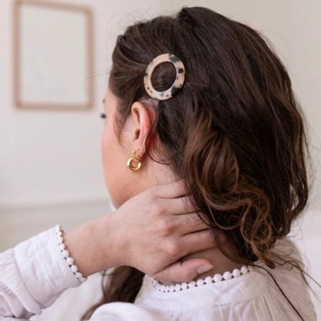 Barrette à cheveux ronde écaille - Bachca