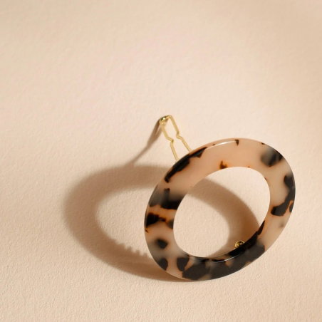 Barrette à cheveux ronde écaille - Bachca