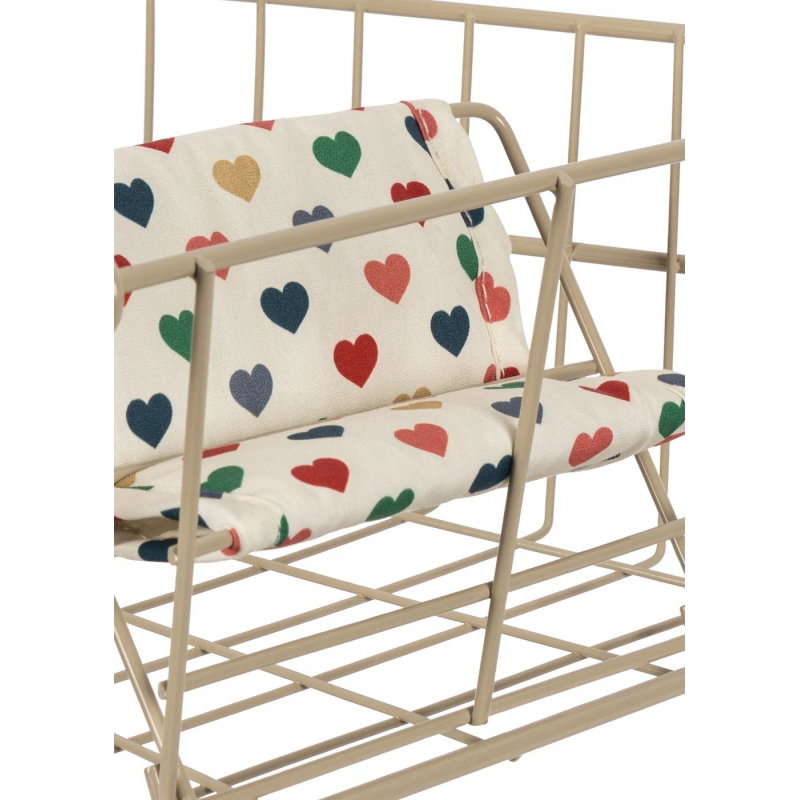Chariot de courses pour poupée | Coeur coloré