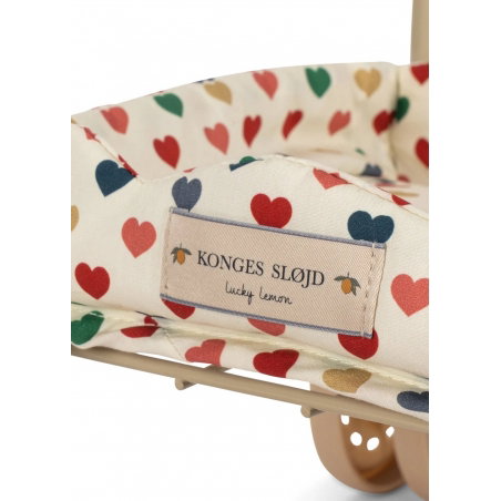 Chariot de courses pour poupée | Coeur coloré - Konges Slojd