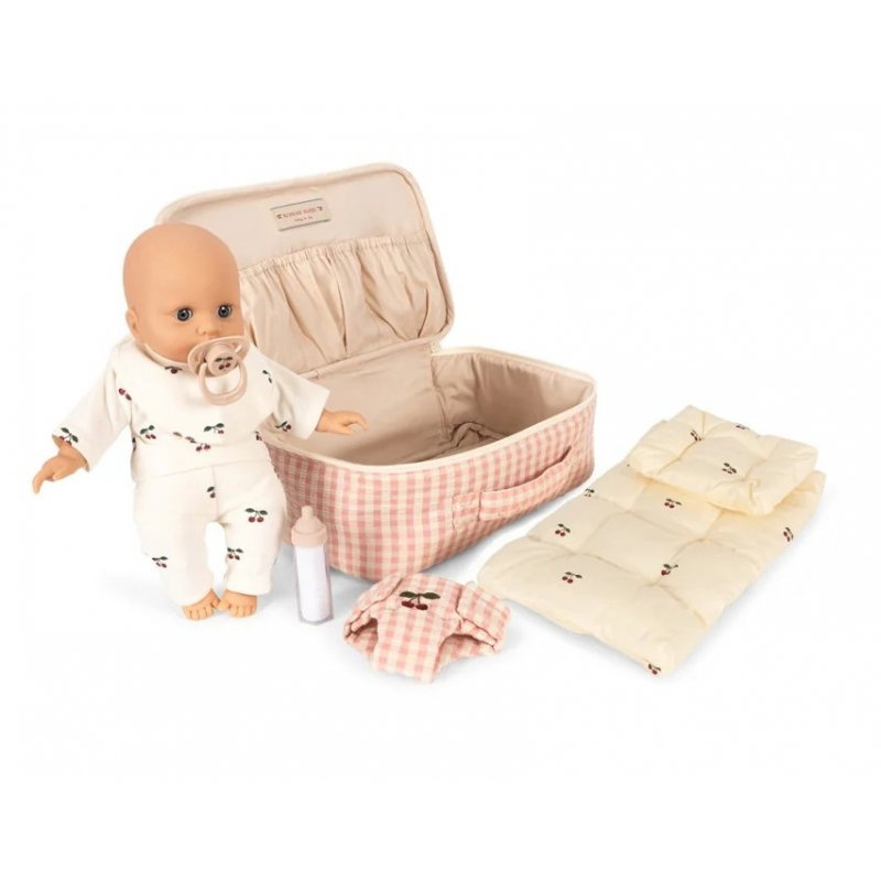 Valise de soin pour poupée | Pink Check