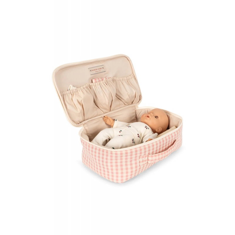 Valise de soin pour poupée | Pink Check