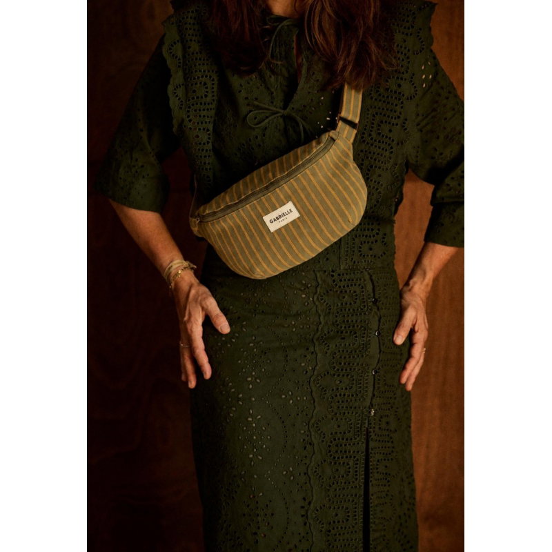 Sac banane en coton | Rayures Rivoli