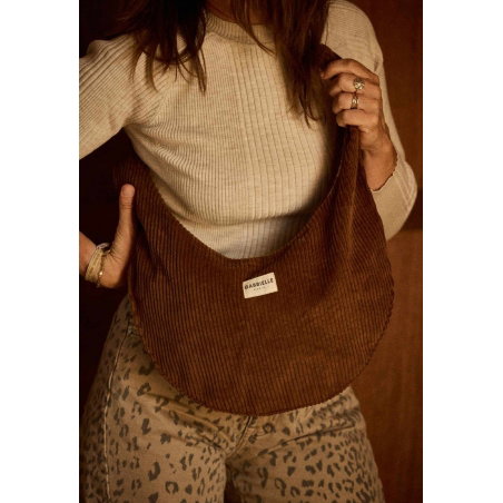 Sac new B | Velours Camel - Gabrielle Paris