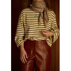 Foulard en laine | Léopard beige