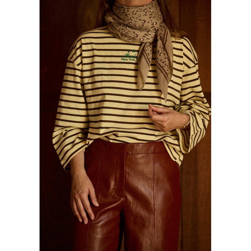 Foulard en laine | Léopard beige